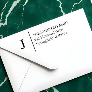 Eenvoudige Monogram Gepersonaliseerde Zelfinkende Zelfinktende Stempel