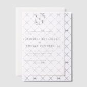 Eenvoudige Monogram Greenery Wedding Vellum Uitnodigingen (Offset (Uitnodiging))