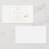 Eenvoudige Monogram Hair Stylist Moderne Gouden Sc Visitekaartje (Voorkant / Achterkant)