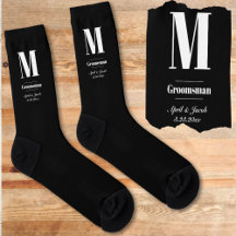 Eenvoudige Monogram Initiaal Groomsmen Gift Bruilo