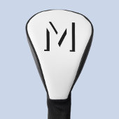 Eenvoudige Monogram Initiaal Slagschaduw Gepersona Golfheadcover