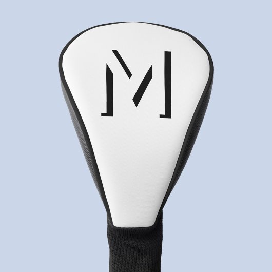 Eenvoudige Monogram Initiaal Slagschaduw Gepersona Golfheadcover
