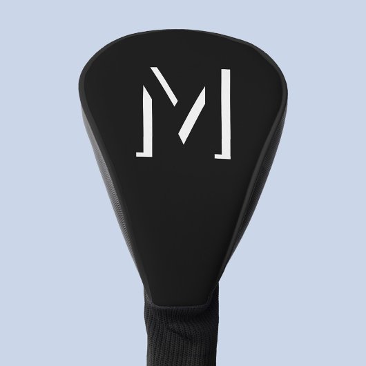 Eenvoudige Monogram Initiaal Slagschaduw Gepersona Golfheadcover