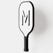 Eenvoudige Monogram Initiaal Slagschaduw Gepersona Pickleball Paddle (Links)