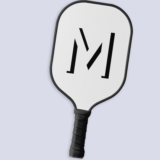 Eenvoudige Monogram Initiaal Slagschaduw Gepersona Pickleball Paddle
