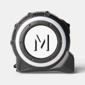 Eenvoudige Monogram Initiaal Slagschaduw Gepersona Rolmaat (Voorkant)