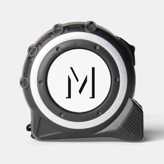 Eenvoudige Monogram Initiaal Slagschaduw Gepersona Rolmaat (Voorkant)