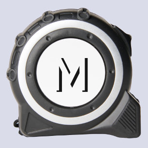 Eenvoudige Monogram Initiaal Slagschaduw Gepersona Rolmaat