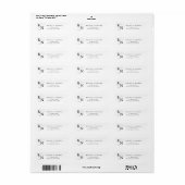 Eenvoudige Monogram Koppels Retouradres Label (Full Sheet)