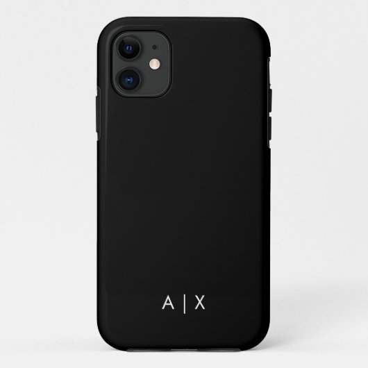 Eenvoudige monogram met koppelnaam Case-Mate iPhone case (Achterkant)