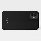 Eenvoudige monogram met koppelnaam Case-Mate iPhone case (Achterkant (horizontaal))