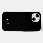 Eenvoudige monogram met naam van koppel Case-Mate iPhone case (Achterkant (horizontaal))