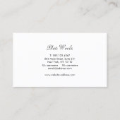 Eenvoudige monogram Modern Gold White Striped Visitekaartje (Achterkant)