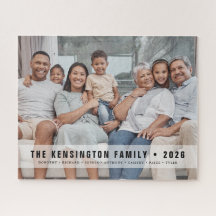 Eenvoudige Monogram Moderne Krachtige Familie Foto