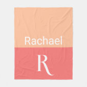 Eenvoudige Monogram Naam Typografie Fleece Deken (Voorkant)