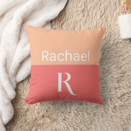 Eenvoudige Monogram Naam Typografie Kussen