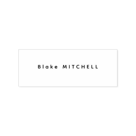 Eenvoudige monogram naam unieke rubberen stempel (Afrduk)