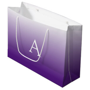 Eenvoudige monogram Paarse Ombre Groot Cadeauzakje