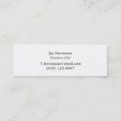 Eenvoudige monogram persoonlijke chef-kok catering mini visitekaartje (Achterkant)