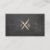 Eenvoudige monogram persoonlijke chef-kok catering visitekaartje (Voorkant)