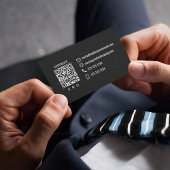 Eenvoudige Monogram QR-code Grijs | Verbind met Mi Visitekaartje
