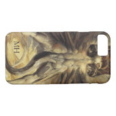 Eenvoudige monogram rode dragon Case-Mate iPhone case (Achterkant (Horizontaal))