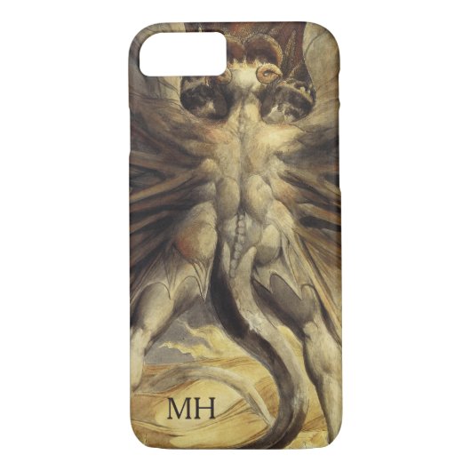 Eenvoudige monogram rode dragon Case-Mate iPhone case (Achterkant)