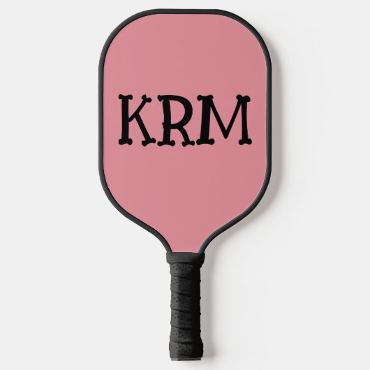 EENVOUDIGE MONOGRAM ROZE PICKLEBALL PADDLE (Voorkant)