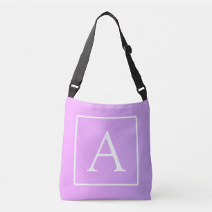 Eenvoudige monogram   Subtiele roze/paarse ombre Crossbody Tas