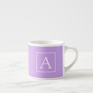 Eenvoudige monogram Subtiele roze/paarse ombre Espresso Kop