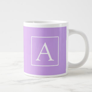 Eenvoudige monogram Subtiele roze/paarse ombre Grote Koffiekop
