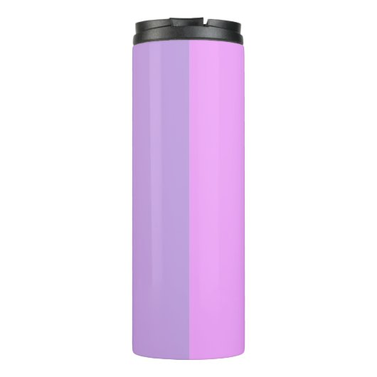 Eenvoudige monogram | Subtiele roze/paarse ombre Thermosbeker (Achterkant)