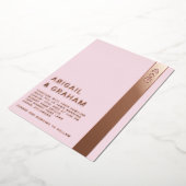 Eenvoudige Monogram Trouwfolie Uitnodiging (Gedraaid)