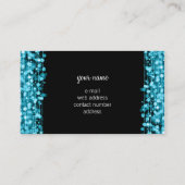 Eenvoudige monogram Turquoise Lights & Sparkles Visitekaartje (Achterkant)