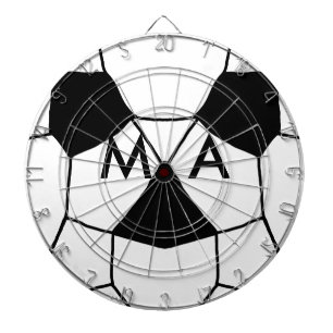 Eenvoudige monogram voeg je naam letter man minima dartbord