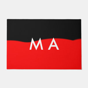 Eenvoudige monogram voeg je naam letter man minima deurmat