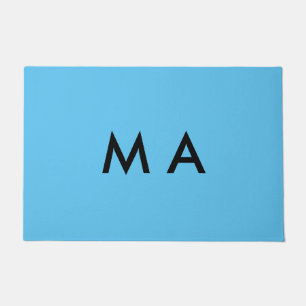 Eenvoudige monogram voeg je naam letter man minima deurmat