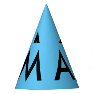 Eenvoudige monogram voeg je naam letter man minima feesthoedjes