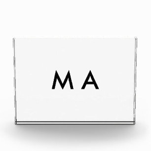 Eenvoudige monogram voeg je naam letter man minima fotoblokken