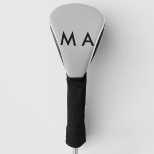 Eenvoudige monogram voeg je naam letter man minima golfheadcover