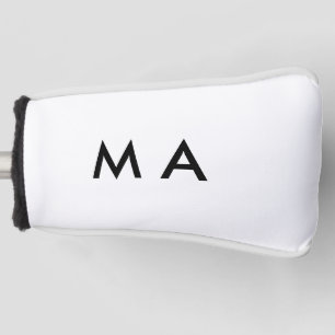 Eenvoudige monogram voeg je naam letter man minima golfheadcover