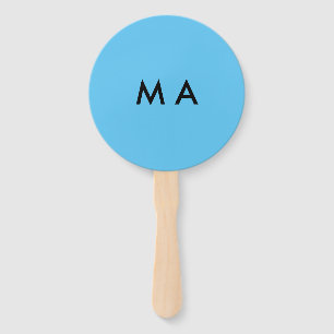 Eenvoudige monogram voeg je naam letter man minima handwaaier