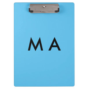 Eenvoudige monogram voeg je naam letter man minima klembord