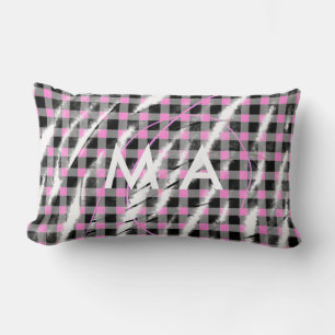 Eenvoudige monogram voeg je naam letter man minima kussen