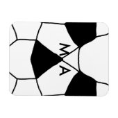 Eenvoudige monogram voeg je naam letter man minima magneet (Horizontaal)