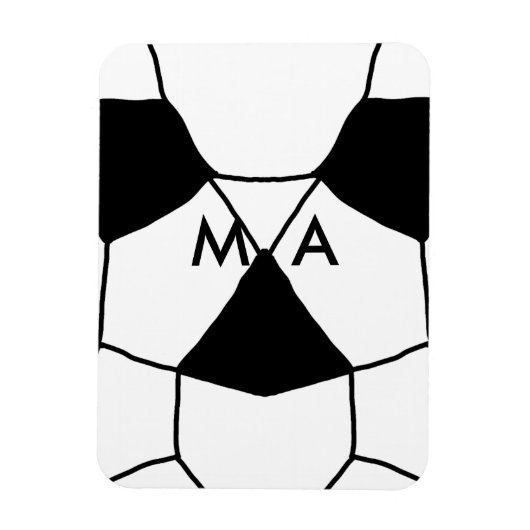 Eenvoudige monogram voeg je naam letter man minima magneet (Verticaal)