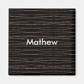 Eenvoudige monogram voeg je naam letter man minima magneet