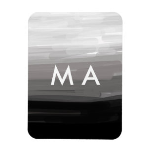 Eenvoudige monogram voeg je naam letter man minima magneet