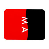 Eenvoudige monogram voeg je naam letter man minima magneet (Horizontaal)