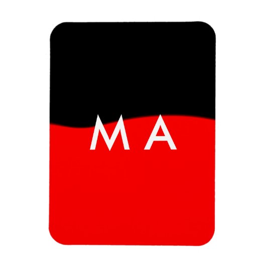 Eenvoudige monogram voeg je naam letter man minima magneet (Verticaal)